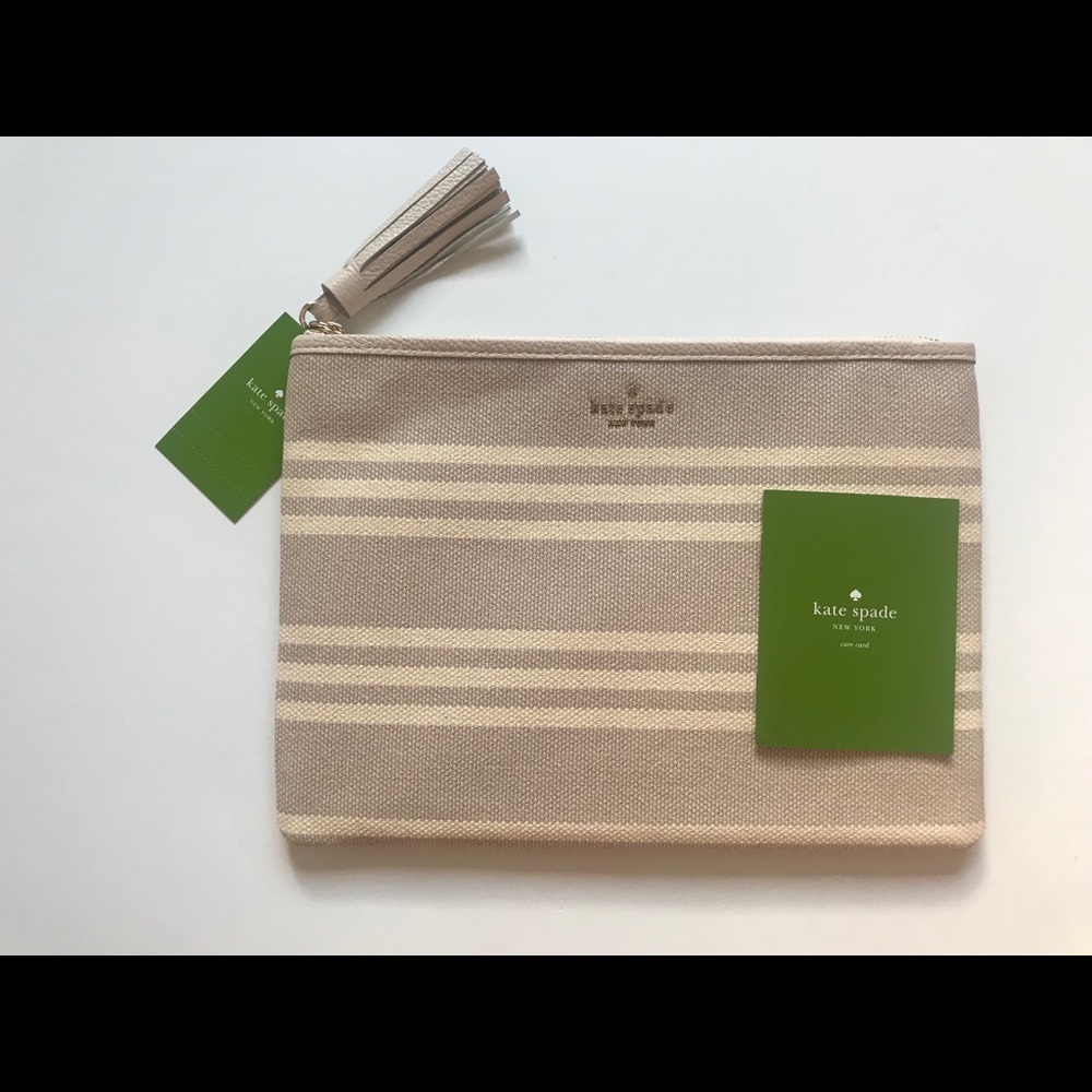 Kate spade Gia Striped Fabric Pouch